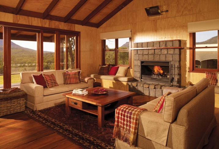 Mr & Mrs Smith - Lounge and fireplace