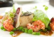 Scallops-with-peas,-duck-ham-and-crayfish